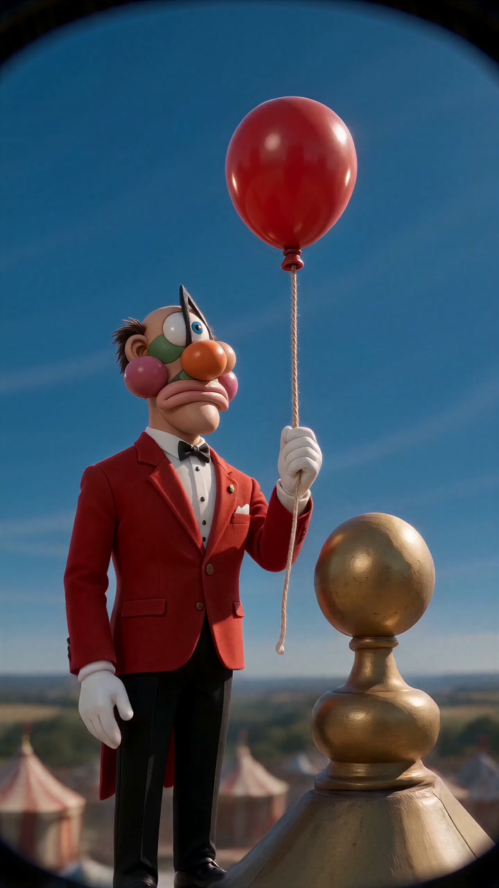 Cyrix holds the string of the red balloon at the end of the film