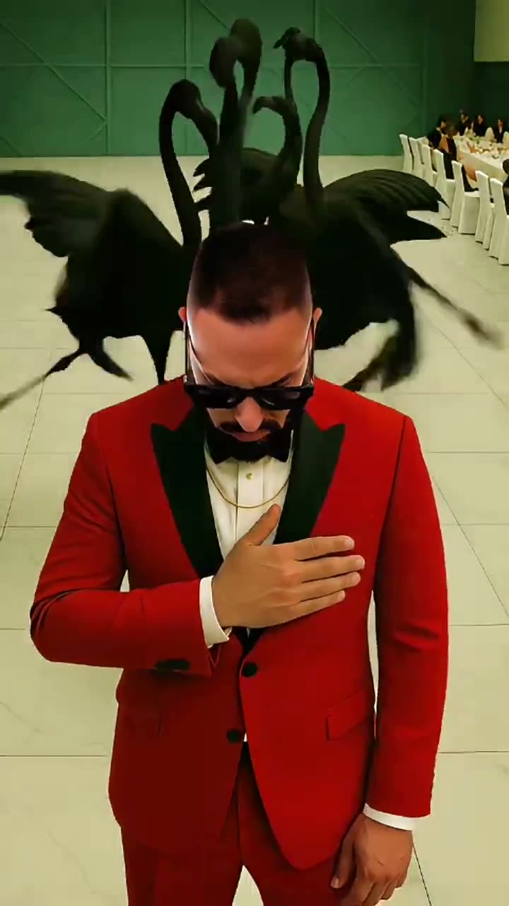 A red-suited figure inside the surreal Runaway concept